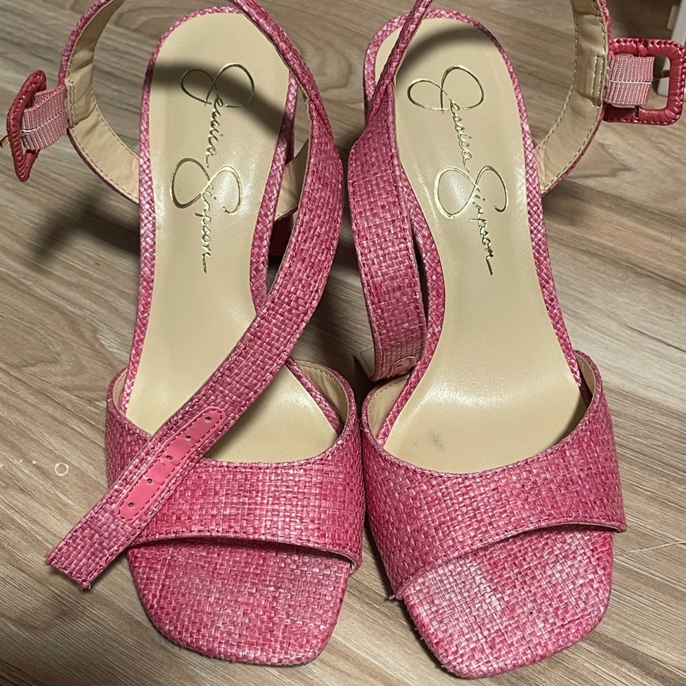 Jessica Simpson Textured Pink Sandals